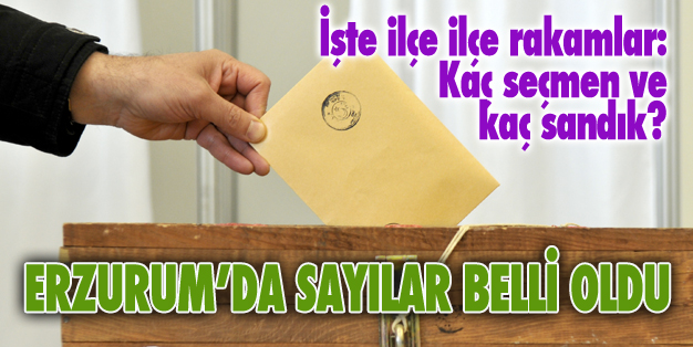 İŞTE ERZURUM’DA REFERANDUM SAYILARI