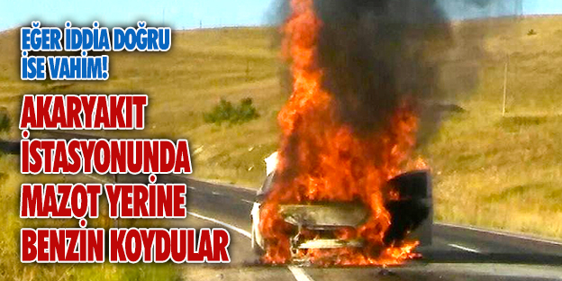 OTOMOBİLİ CAYIR CAYIR YAKAN GAFLET