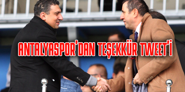 ANTALYASPOR’DAN ERZURUM MİSAFİRPERVERLİĞİNE TEŞEKKÜR TWEET’İ