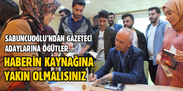 USTA GAZETECİDEN GAZETECİ ADAYLARINA ÖĞÜTLER…