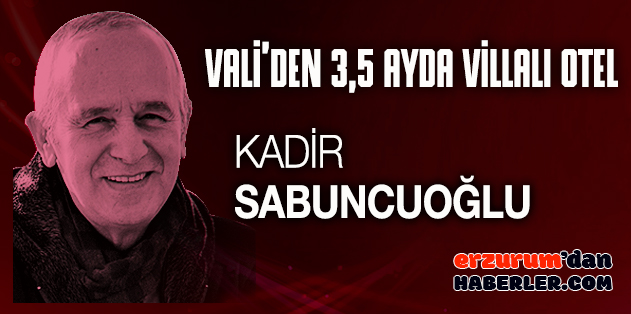 VALİ’DEN 3,5 AYDA VİLLALI OTEL