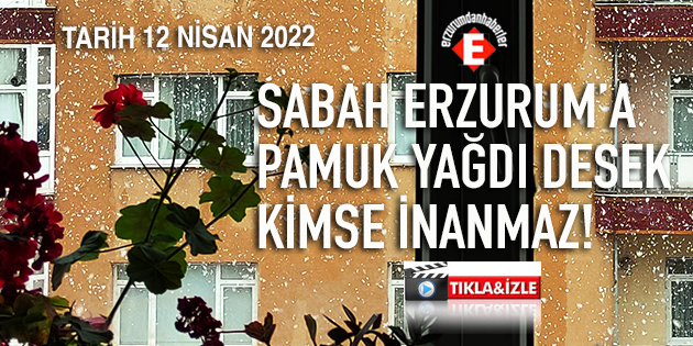 ERZURUM’A PAMUK YAĞDI…