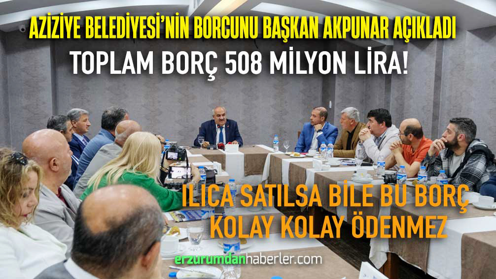 AKPUNAR ILICA’YI SATSA BU BORCU ÖDEYEMEZ!